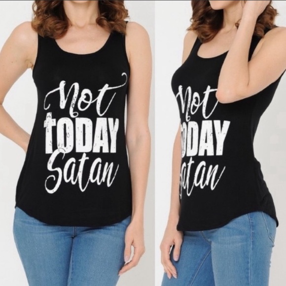 NWT! Not Today Satan Tank - Picture 1 of 2